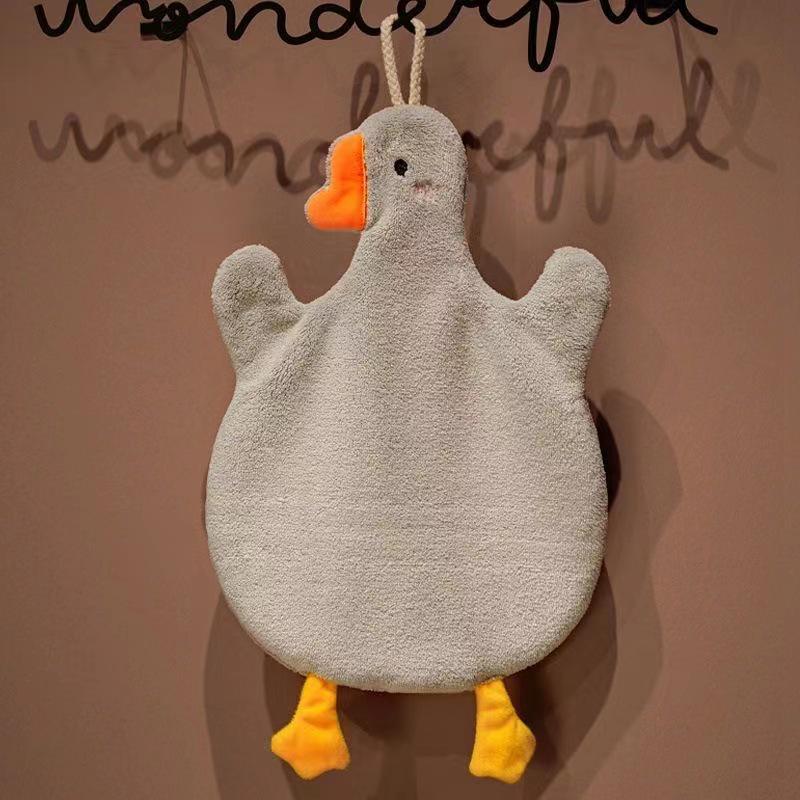 Adorable Ins Style Coral Fleece Hanging Towel for Kitchen & Bathroom