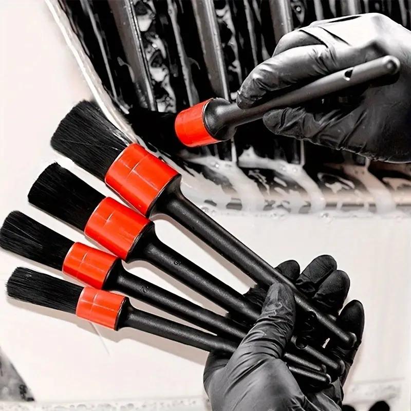 5pcs Car Wash Brush Detail Small Automotive Interior Cleaning Tools Air Conditioner Air Outlet Cleaning Brush