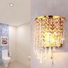 Wall Crystal Elegant Sconce With Led Light For Home Bedroom And Space Living