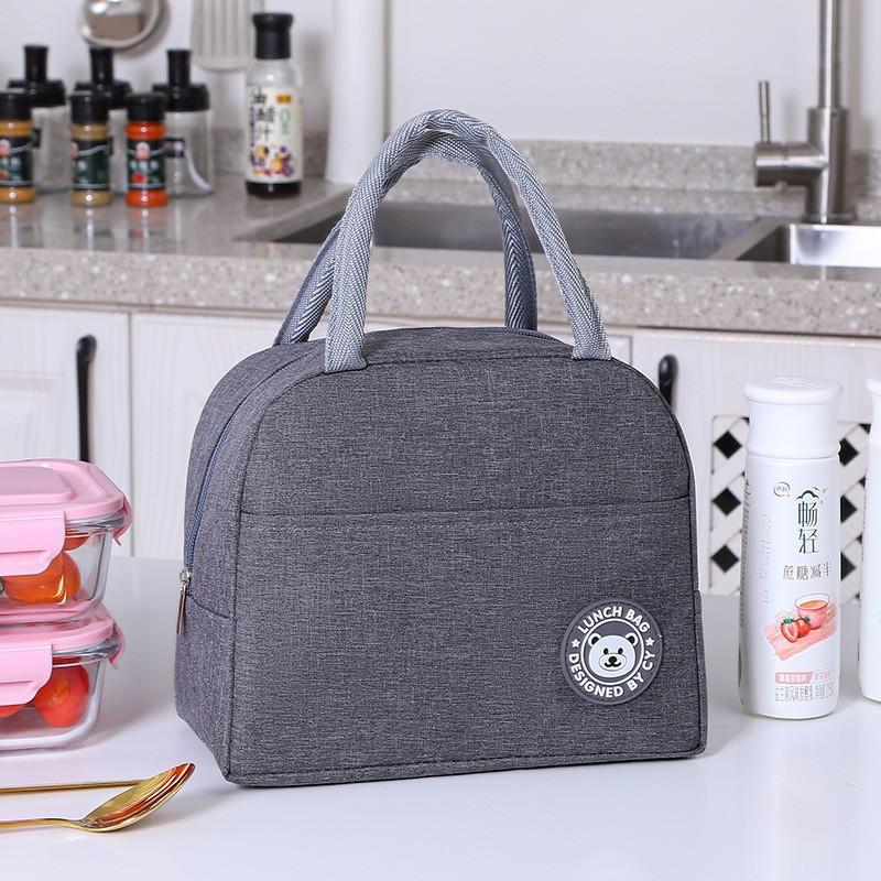 Portable Thermal Bento Bag Fresh-keeping Thermal Bag Insulated Lunch Box Bag Aluminum Foil Work To School with Lunch Bag Ice Bag