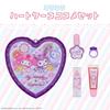 SHOBIDO Sanrio Набор косметики в форме сердца для губ и ногтей с персонажами Sanrio Мелоди Кидс, Кэр, (Мой и Куроми)
