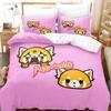 3D Print Anime Aggretsuko Bedding Set Duvet Cover Bed Set Quilt Cover Pillowcase Comforter King Queen Size Boys Adult Bedding