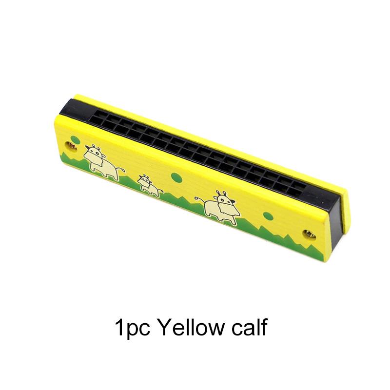 1 шт. Деревянная губная гармошка Музыкальный инструмент 16 отверстий Мультяшный милый узор для начинающих Музыкальные учебные пособия Школьные награды TMZ