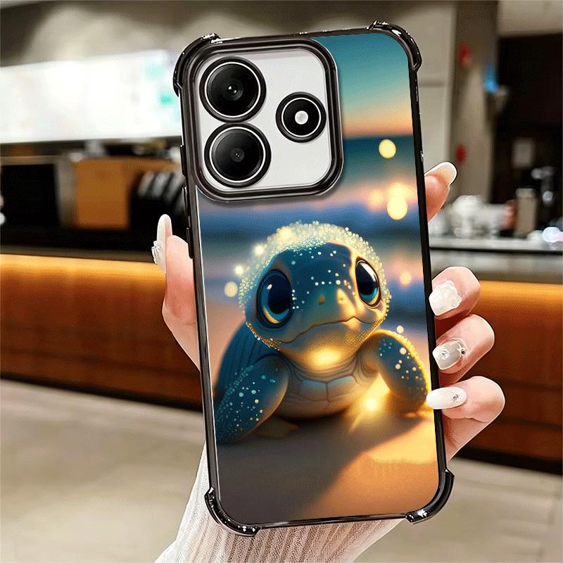 Мультяшная морская черепаха, покрытие, чехол для телефона для Xiaomi Redmi Note 14 15 Pro Plus 13 12 11 11S 11T 10 9S 9 5G, противоударный с подушкой безопасности C