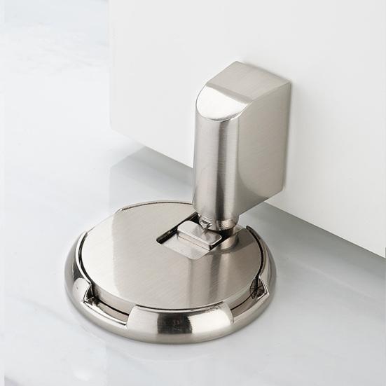 Магнитный дверной стопор, настенный протектор, прочный, из цинкового сплава, регулируемый, клейкий, нет