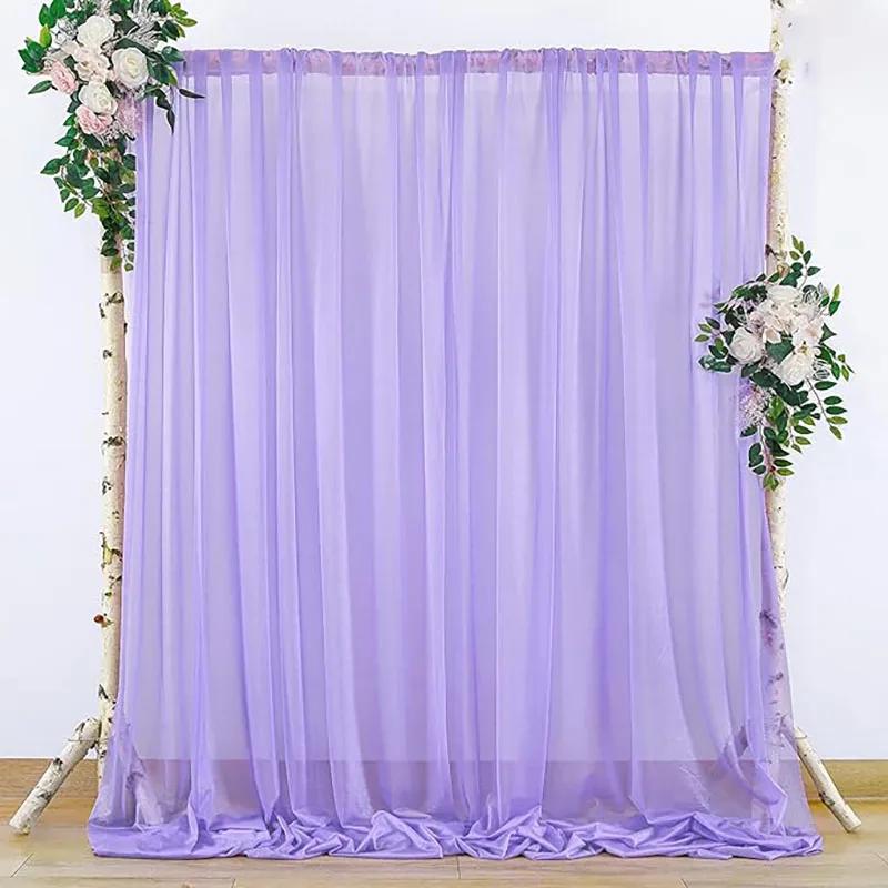 Chiffon Curtain Wedding Party Backdrop Baby Shower Drape Hotel Banquet Wrinkle Free Photo Background Wedding Curtain Decoration