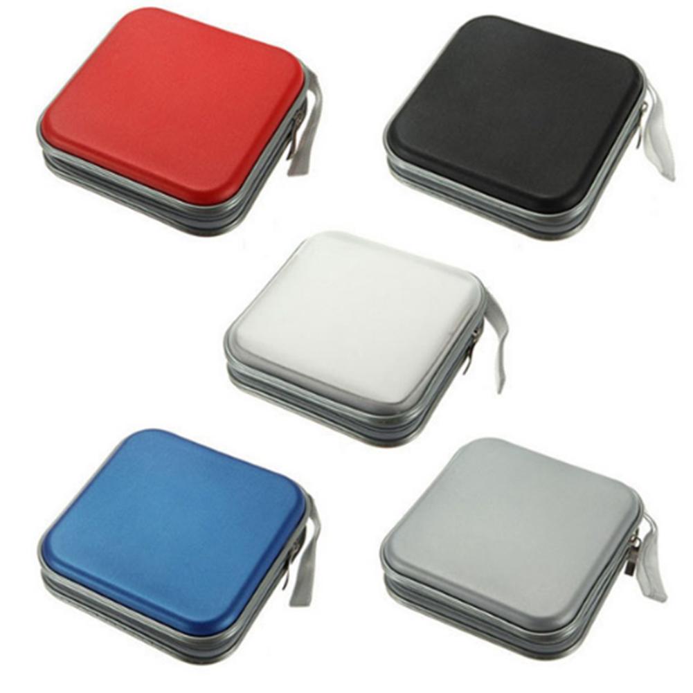 40 Disc Capacity Portable DVD CD Case for Car Media Storage Bag Fabric Square Mini CD Bag DVD Plastic Disc Storage Box