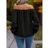 Women Pullovers Blouses and Shirts Ladies Autumn Winter Long Sleeve Off the Shoulder Shirt Tops