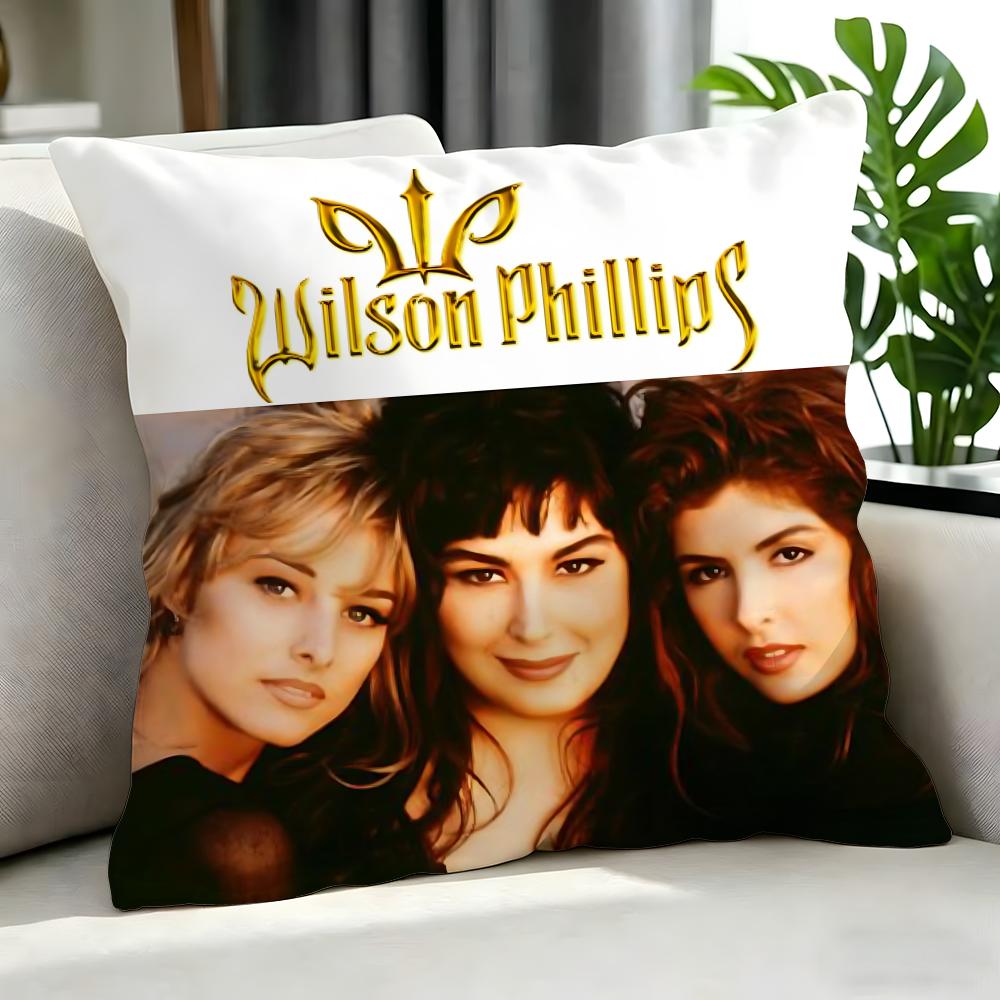 Band - Wilson Phillips Cushion Cover Cushion Cover Set 4Pcs 50X50 45X45 40X40 Pillowcase Decorative Sofa Home Decor
