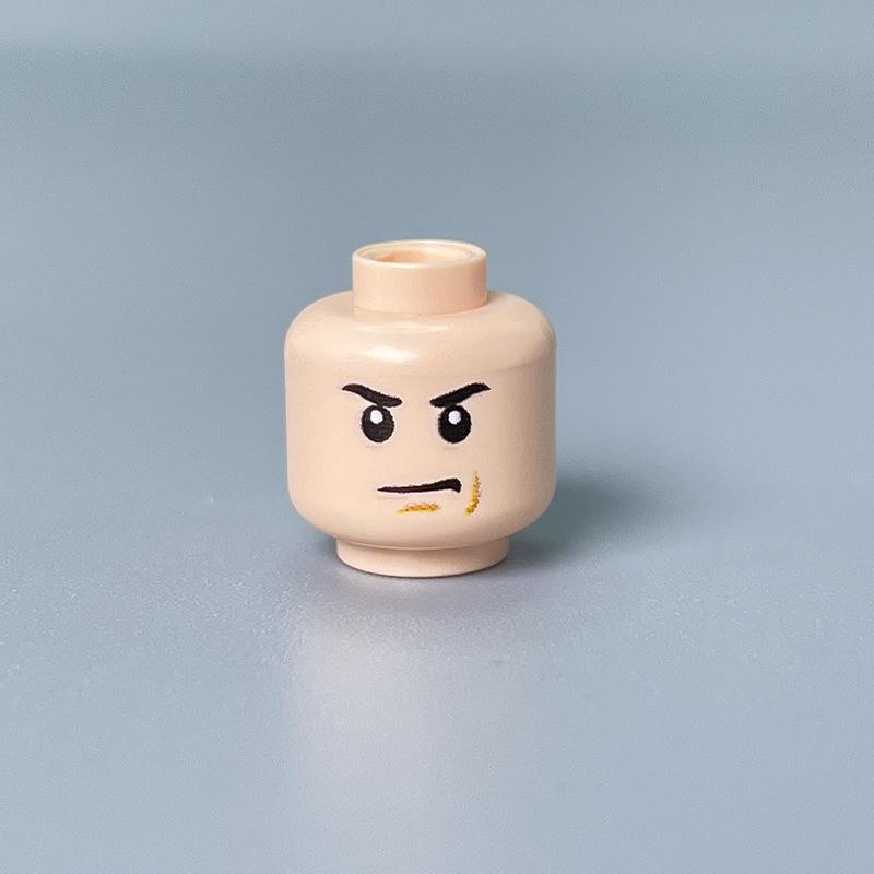 Набор голов минифигурок из строительных блоков – Выражения лиц в жёлтом