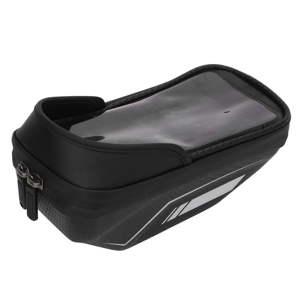 Bike Phone Bag EVA TPU Sun Visor Sensitive Touch Waterproof Zipper Easy Installation Bike Frame Bag for 7in Phone