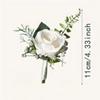 Artifical Groom Boutonniere Flowers Silk Roses Flower Corsage Elegant Wrist Corsage  for Mensuit
