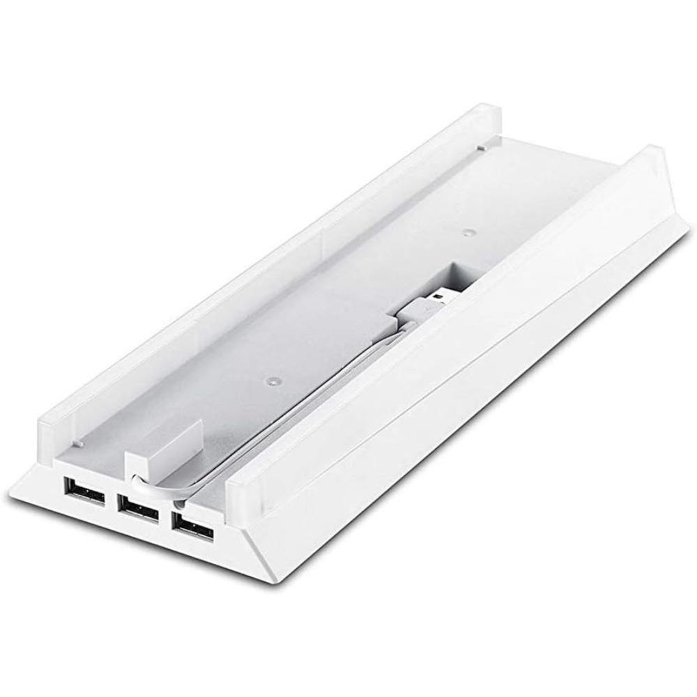 Stand with HUB & Blue Light for PS4, Blue Led Light Vertical Stand Base with 3 USB HUB Port for Sony Playstation4 PS4 Console