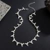 SHIXIN Smooth Rivet Spike Short Choker Necklace for Men Hip Hop Punk Adjustable Collar Chain 2026 Trendy Jewelry Neck Decoration
