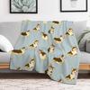 Tri Color Corgi Dog Throw Blanket Cozy Sofa Blanket for TV Watching Napping