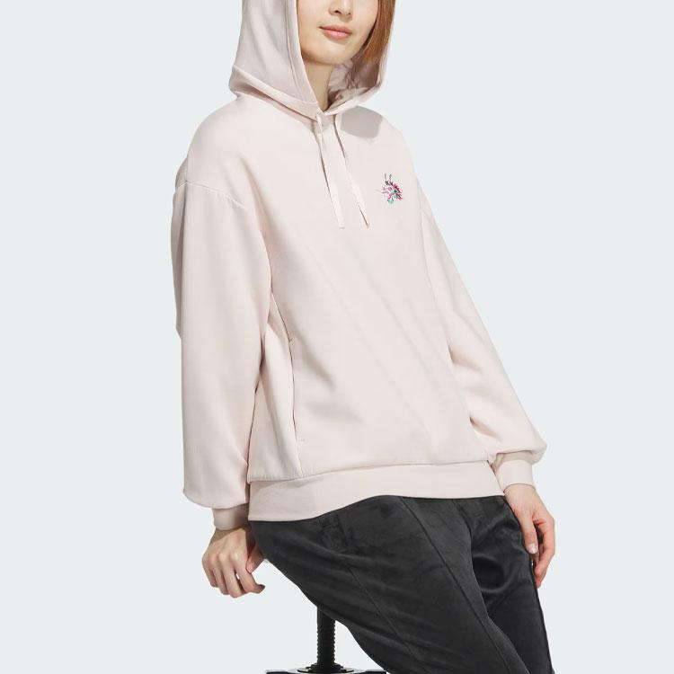 Adidas FW23 Dragon Year CNY Series Dragon Embroidered Casual Hoodie Women Tops Light-Purple JE6102