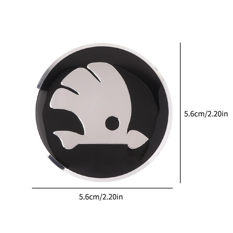 56mm 4pcs Car Wheel Center Hub Cap Badge Sticker For Skoda Octavia Fabia Kamiq Kapoq Kodiaq Rapid Superb SCALA Auto Accessories