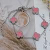 15mm High Version Of Five Flowers Lucky Four-Leaf Clover Bracelet 18k No Colour Loss Double-Sided Shell Bracelet
