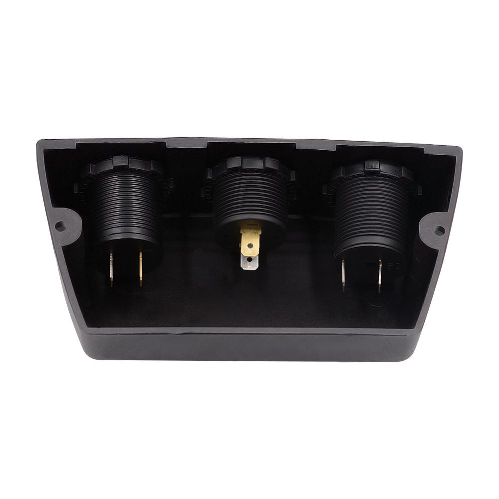 База для палатки с 3 отверстиями, 4,2 А, двойное зарядное устройство USB, 12 В постоянного тока, вольтметр, светодиодная розетка для автомобиля, мотоцикла, лодки, квадроцикла