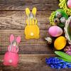 4Pcs Easter Bunny Cutlery Knife Fork Cover Table Cutlery Holder Bags Happy Easter Rabbit Felt Fabric Tableware Decoration Bags