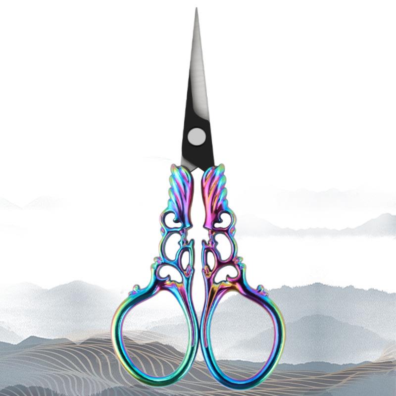 Embroidery Scissor Tailor'S Scissors Electroplated Retro Small Scissors DIY Apparel Sewing Supplies Arts&Crafts Office Scissors