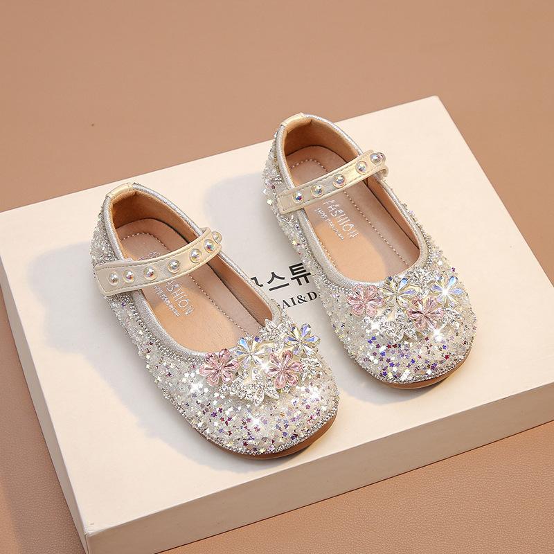 Princess Crystal Soft Sole Shoes for Girls Spring Toddler Baby Girl Dress Shoes