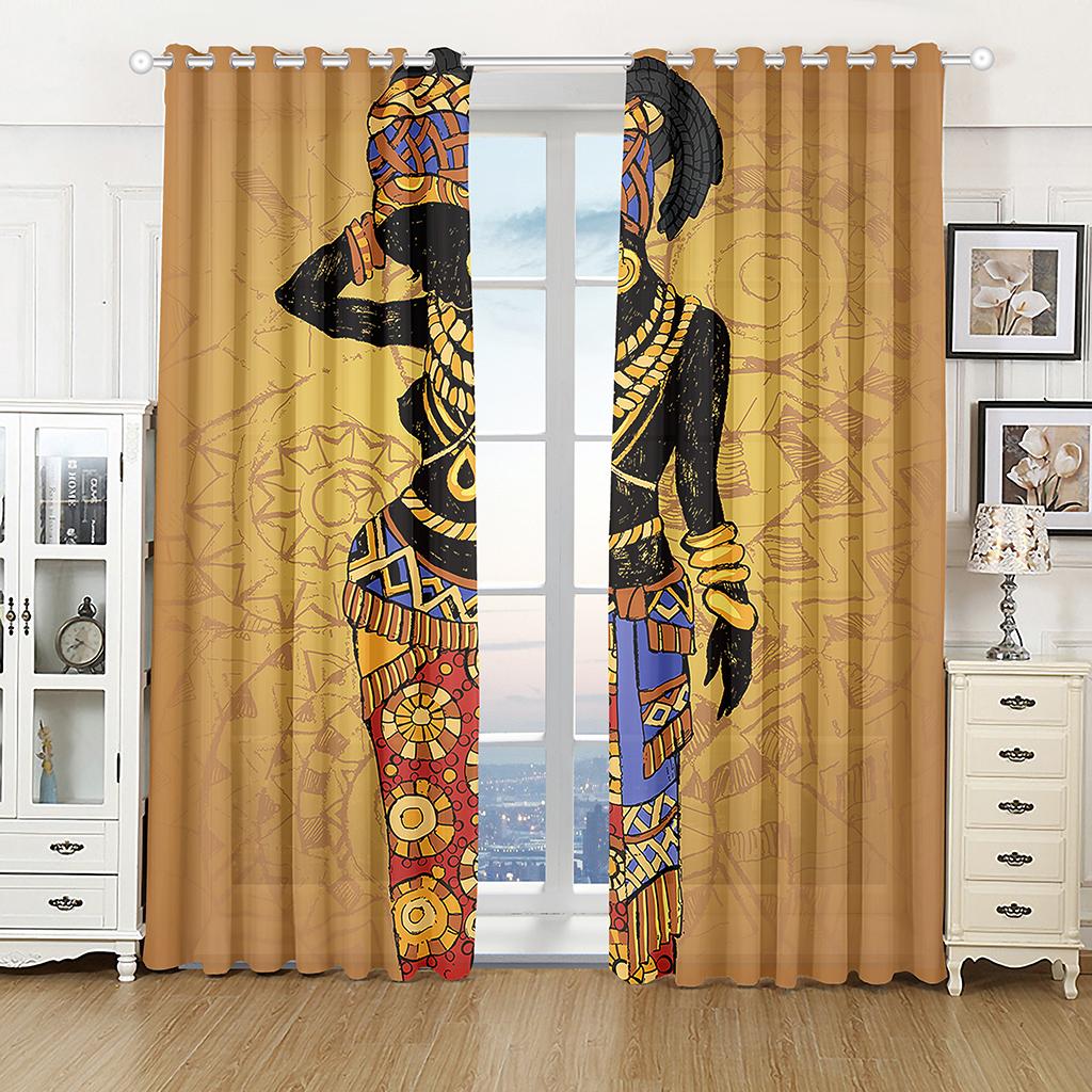 Роскошные шторы для кухни в стиле Кении, африканские шторы для гостиной, спальни, занавески, домашний декор, 2 шт., бесплатная доставка