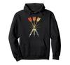 Retro Darts Drawing Arrow Dartist Hoodie