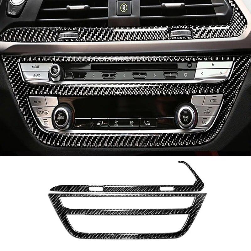 Car Air Outlet CD Conditioning Control Panel Decoration Trim Decal for BMW G01 G02 G08 2018- X3 X4 Series Accessories