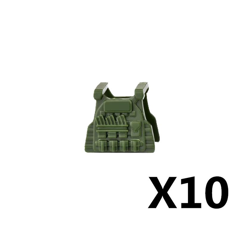 MOC Военная Фигурка Аксессуары Строительные Блоки Альфа Шлем SWAT Жилет Рюкзак Наколенники Оборудование Ночного Видения Кубики Игрушка K017