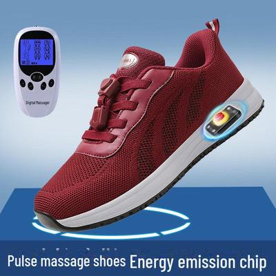 Нескользящие безмасляные кроссовки для ходьбы с магнитным вибрационным чипом и терагерцовым импульсным массажем для пожилых женщин