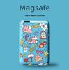 Кожаный чехол-держатель для карт с поддержкой MagSafe в стиле граффити для телефонов Apple