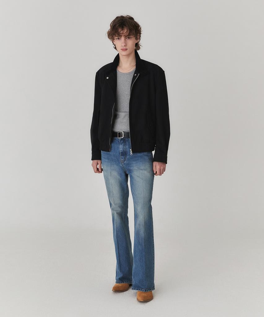 Kineto Suede High-Neck Jacket_Black