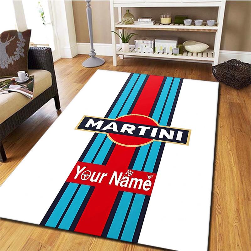 Martini Helmet Custom Name Carpet Rug For Living Room Bedroom Home Sofa Decoration Kids Play Nonslip Floor Mat