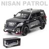 1/24 Nissan Patrol Металлический Литой Внедорожник Модель Автомобиля для Игрушек для Мальчиков Сплавная Модель со Спортивным Комплектом 6 Открывающихся Дверей A303