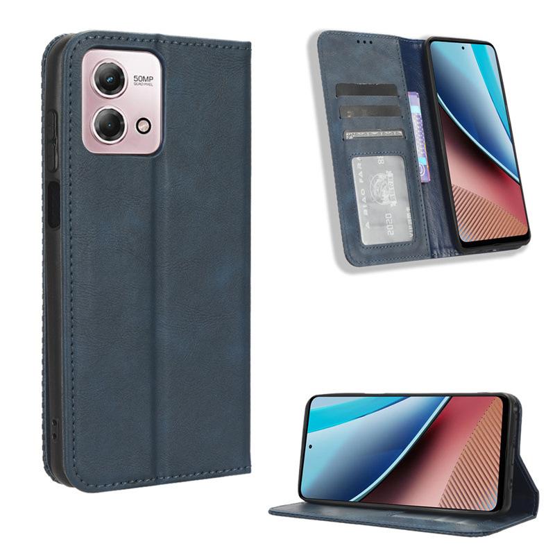 Флип-чехол для Motorola G 2024/G 5G 2024, G Power, G Play, Edge 2024 [Flip Vintage Leather] Ударопрочный прочный чехол-кошелек для телефона
