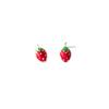 925 Sterling Silver Piercing Strawberry Cut Stud Earrings For Women Girls Wedding Party Gift Pendientes