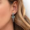 925 Silver Sterling Earring Jewelry Gemstone Handmade Emerald