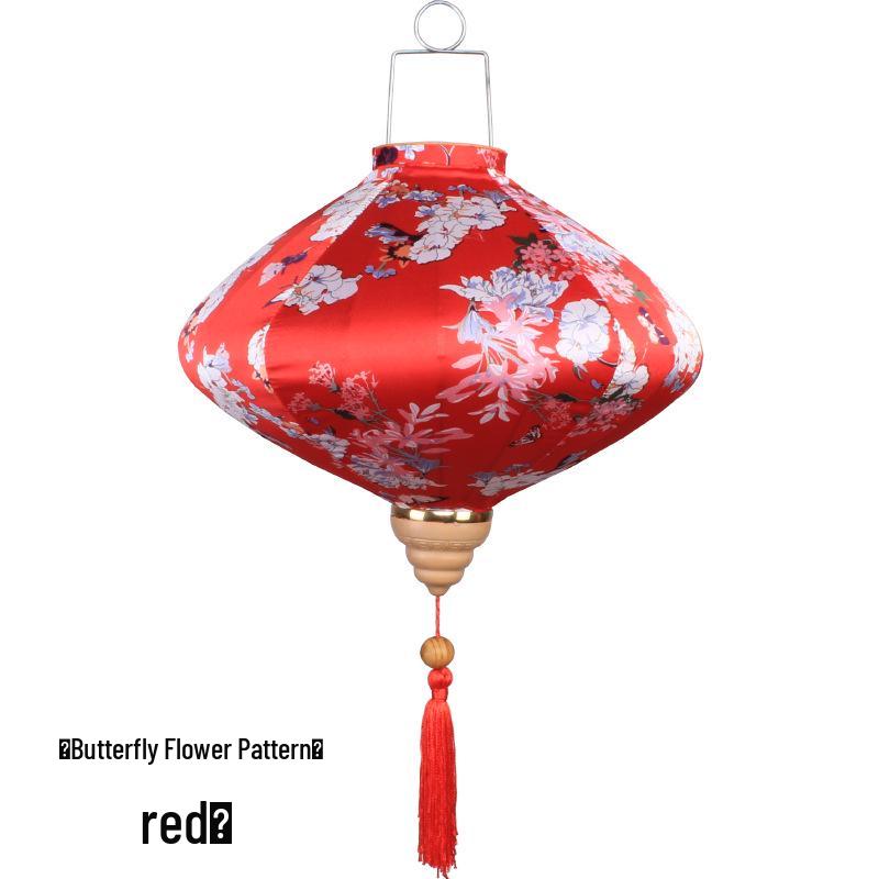 Антикварный узор Водонепроницаемый китайский фонарик для украшения открытого балкона