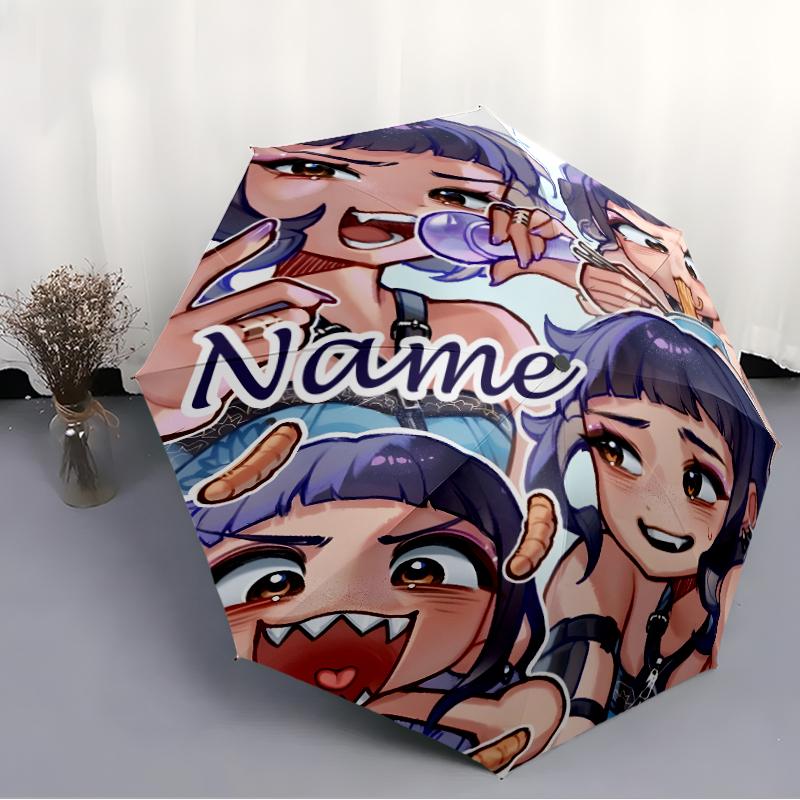 Personalized Name K-KPop Demon Hunters Print Umbrella - Automatic Open/Close, Eight-Rib Durable Frame, Automatic Folding Umbrella