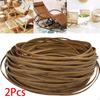 2x 32M Outdoor Garden Rattan Bench Table Kits Light Wood Grain