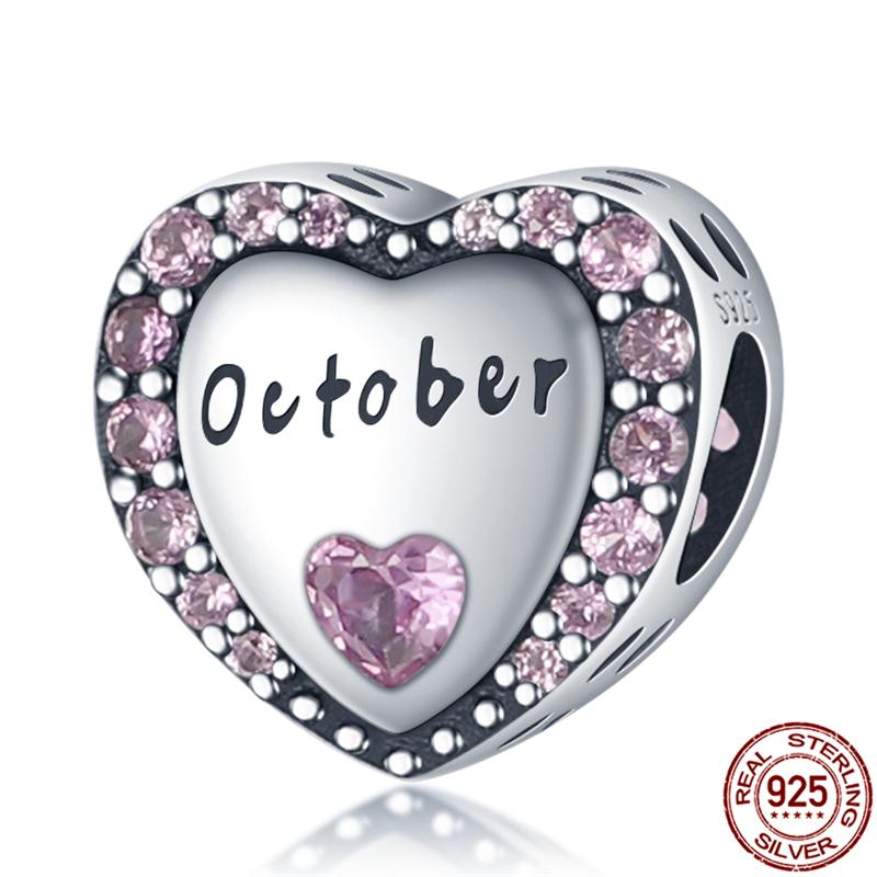 925 Silver 12 Zodiac Beads Exclusive Charm Fit Pan 3mm 925 Bracelet Key Chain Fashion Women Jewelry