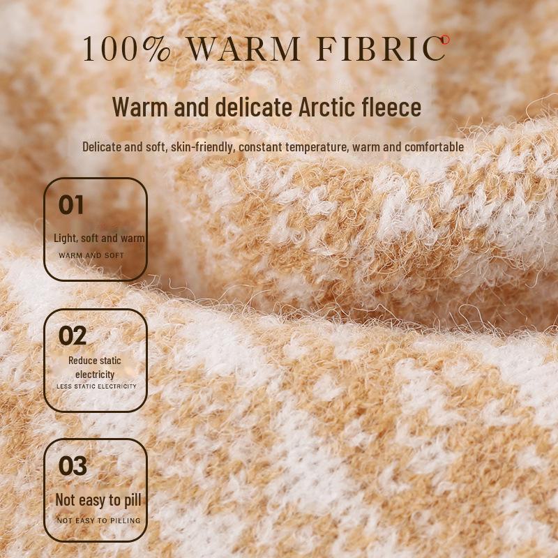 Женская зимняя шапка с жаккардовым узором Fair Isle с толстой повязкой на голову и наушниками