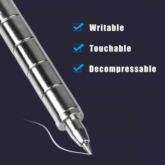 Magnetic Fidget Pen Decompression Magnet Metal Writing Toy Easy To Use Stress Relief Deformable Writing Pen Kids Toy