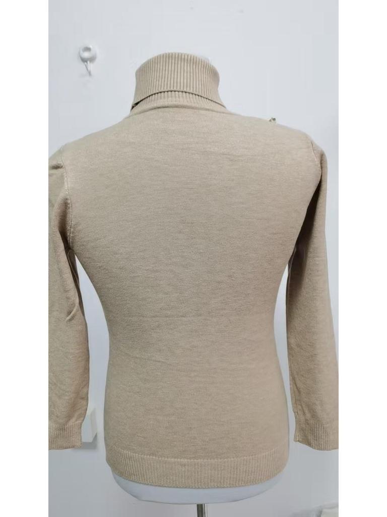 Мужской облегающий свитер с высоким воротом 2024 года для трансграничной торговли, тепло на осень/зиму.