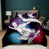 Комплект постельного белья в стиле скейтборд, комплект постельного белья в стиле хип-хоп, разноцветный радужно-фиолетовый хиппи, абстрактный рисунок граффити, полиэстеровый чехол-одеяло