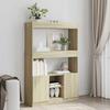 VidaXL Highboard Sonoma Oak 92x33x140 Cm Engineered Wood, Bookcase, Modern Bookcase, Bookshelf 3309611