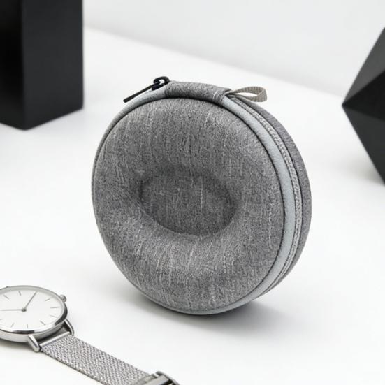 Одиночный дорожный футляр для часов Ударопрочный кейс для хранения часов Ткань Оксфорд Жесткий корпус Защита для часов Коробка против тряски для часов и умных часов 36-52 мм