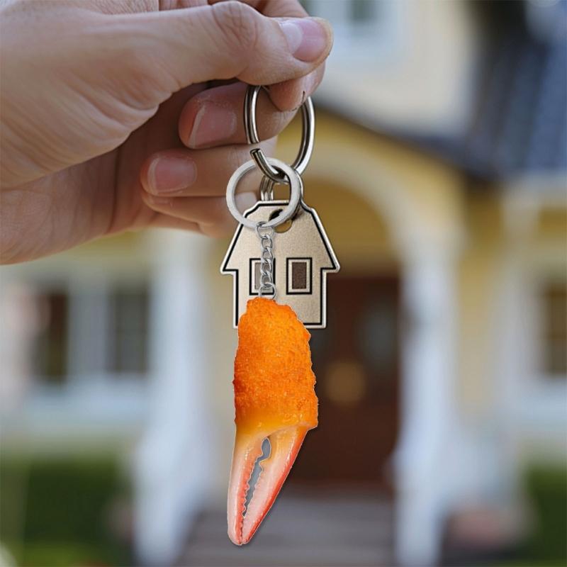 Креативный брелок Жареный краб Забавная добавка к аксессуарам Украшение Отлично подходит для повседневного ношения или в качестве подарка