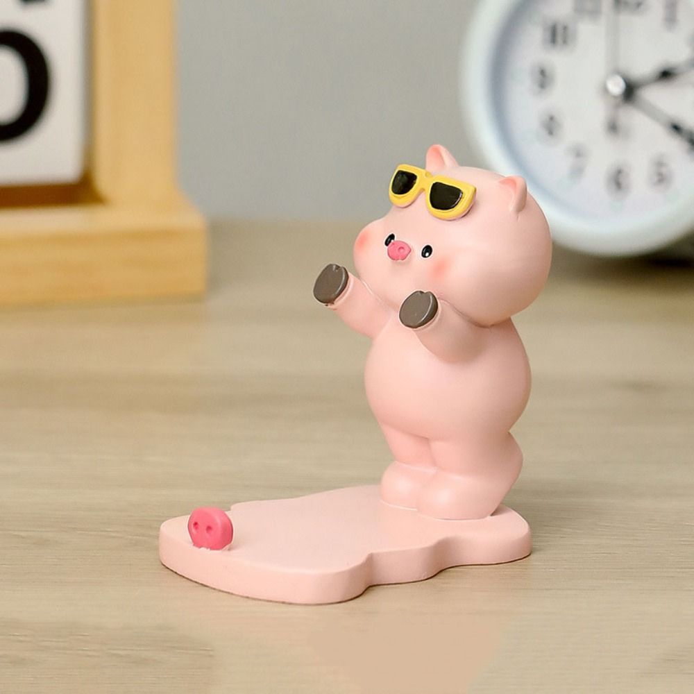 Смола свинья подставка для телефона кошка собака панда стол ленивый кронштейн дисплей для смартфона